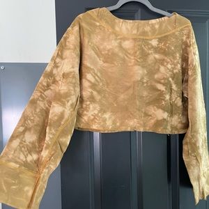 Free people off shoulder cropped sweatshirt - Size XS